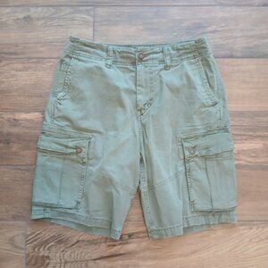 American Eagle Cargo Shorts Mens 30 Green NE(X)T Level Flex Military Utility Y2K